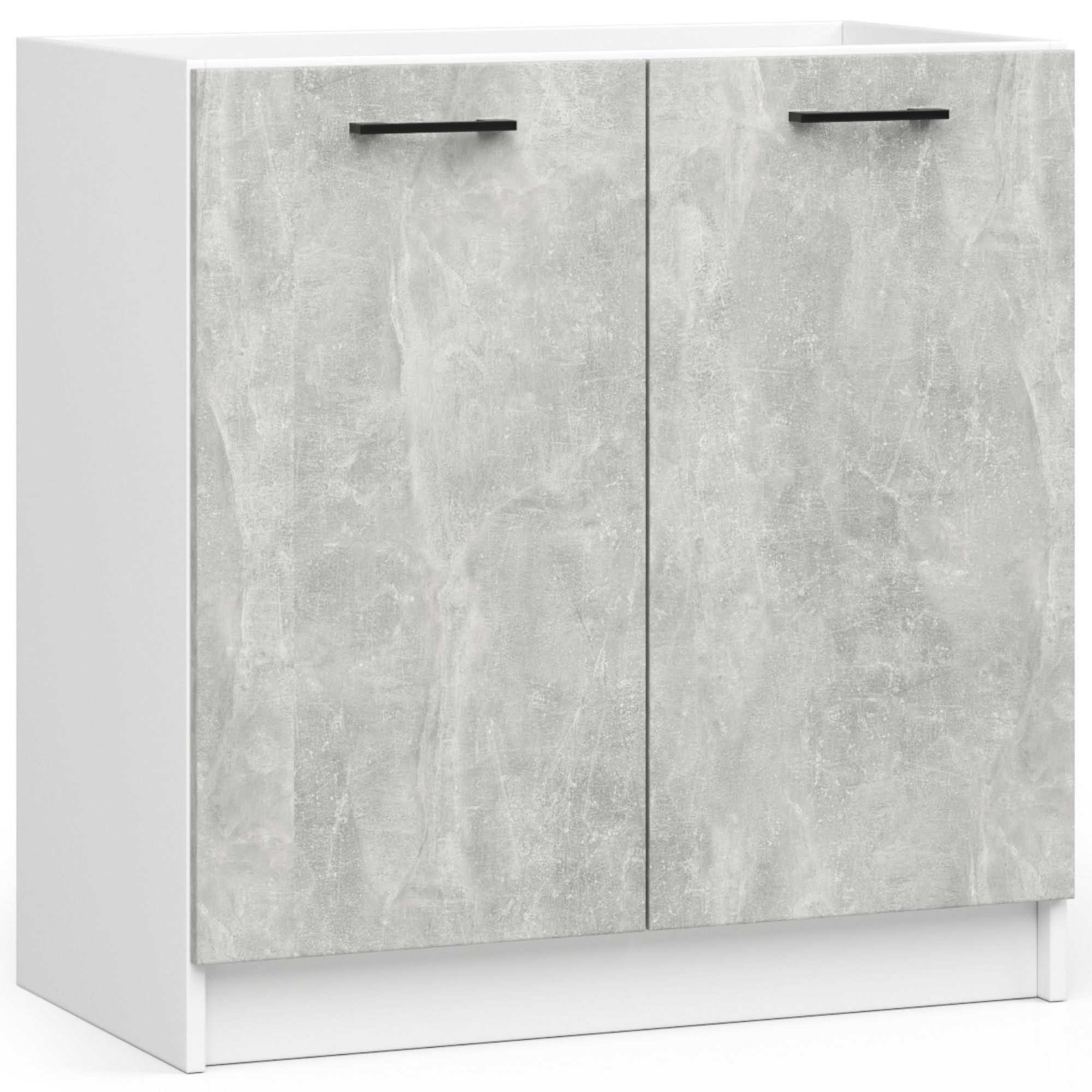 Ensemble De Cuisine AKORD OLIWIA Blanc 240 cm 11 portes 1 tiroir façade Béton 240x46x203 cm - 7