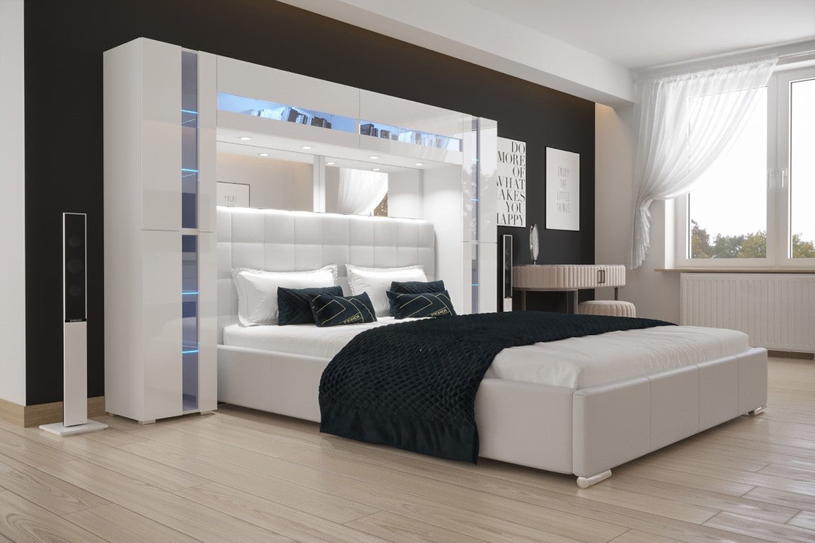 Tête de lit avec rangement Armoire - pont de lit PANAMA 14/HG/W/2-1A ...