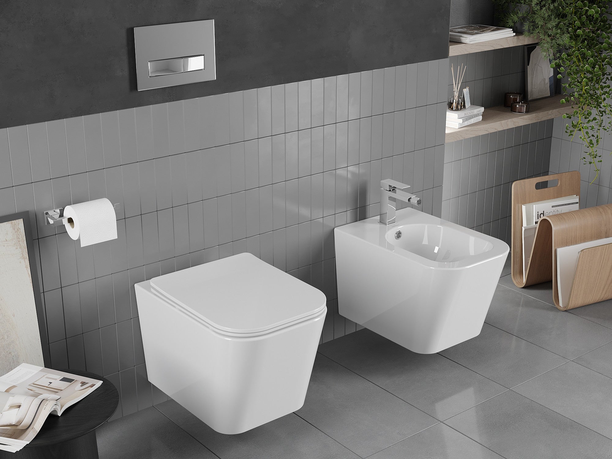 Mexen Teo bidet wiszący, biały - 35855100 - 2