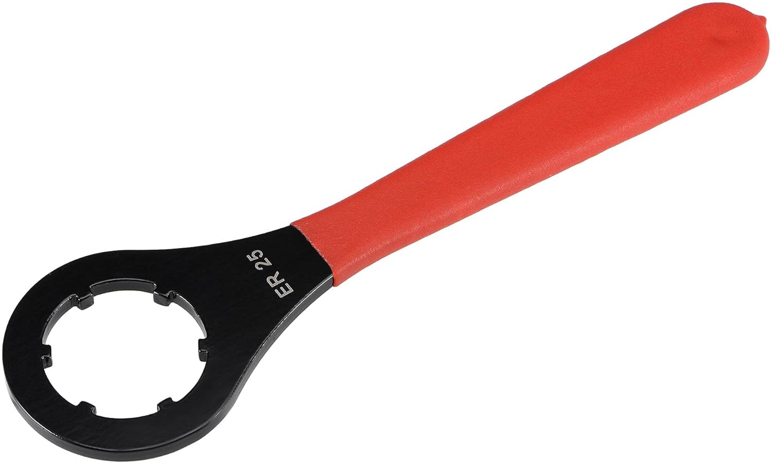 Clé à Mandrin ER25 Type O – Poignée Rouge Antidérapante, Robuste Et Précise Pour Tour CNC Et Fraisage