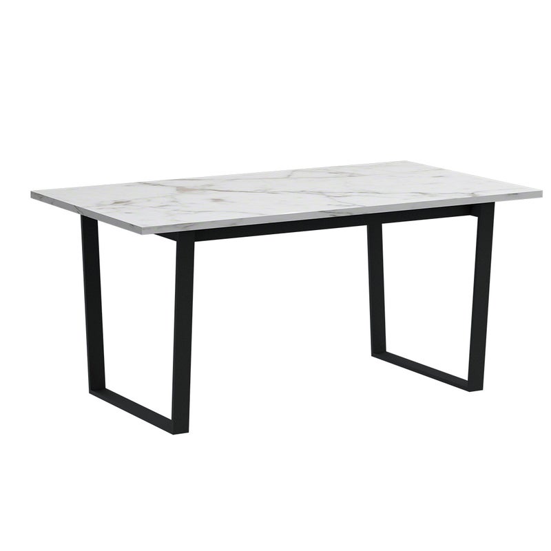 Amble stół do jadalni 90x160cm biały marmurowy nadruk.