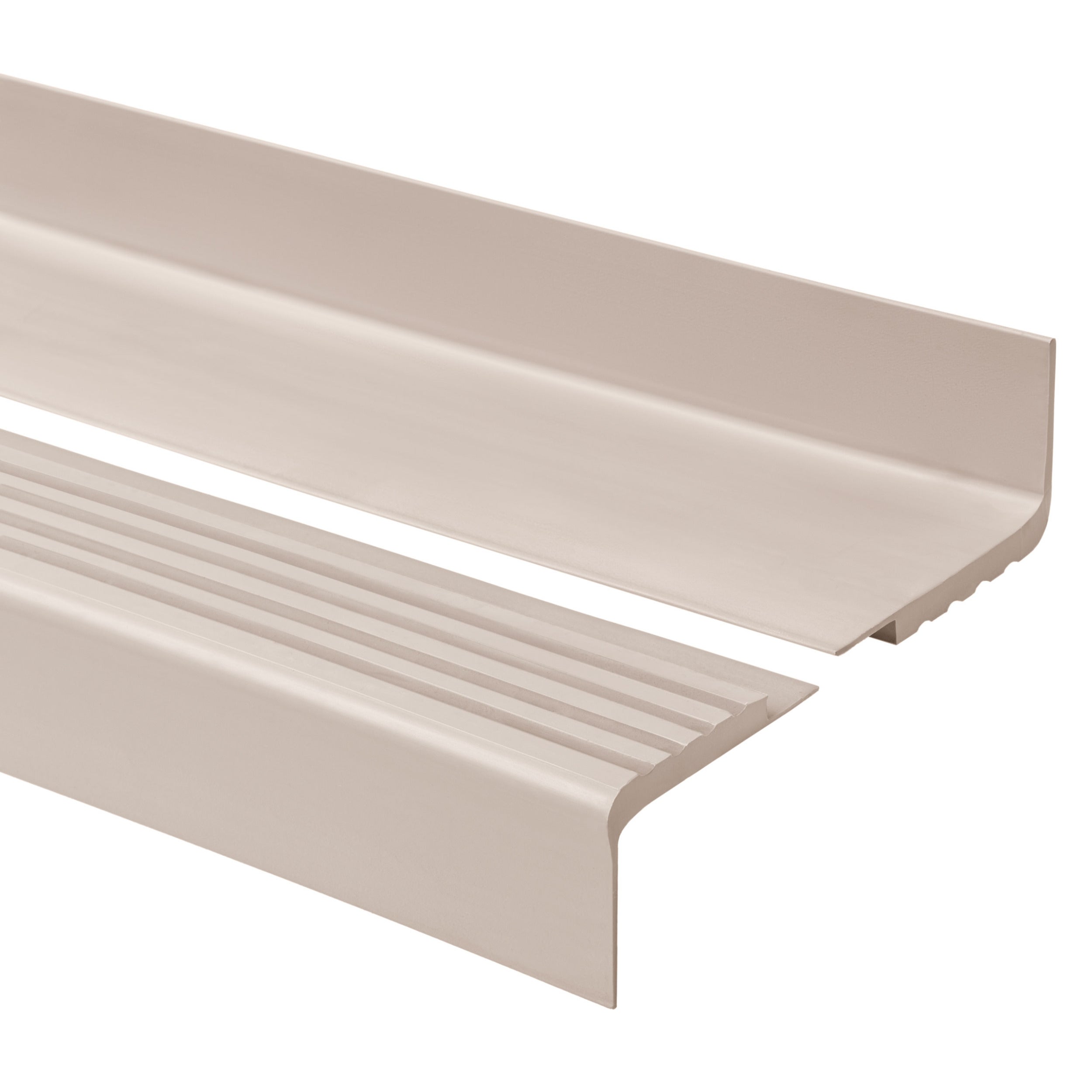 Profil schodowy 42x40 mm PVC na krawędzie stopni antypoślizgowy - 150 cm, beżowy