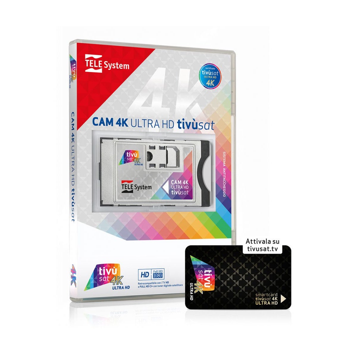 Telesystem Tele System Cam Tivùsat 4K Ultra Hd Módulo De Acceso Condicional (Cam) Gris , Leroy Merlin