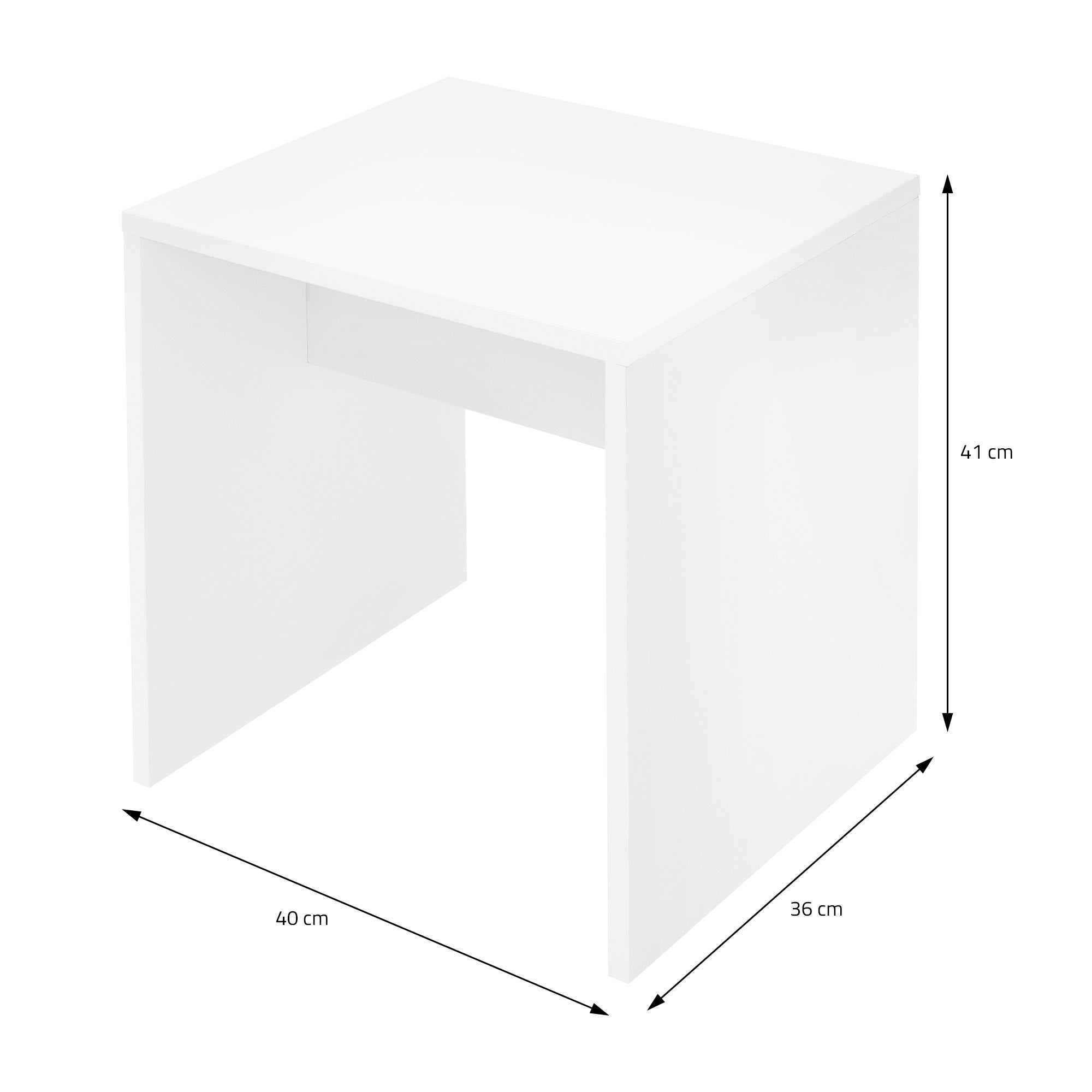 Stolek do toalety Stolek do makijazu Siedzisko Lawka Bialy - 3