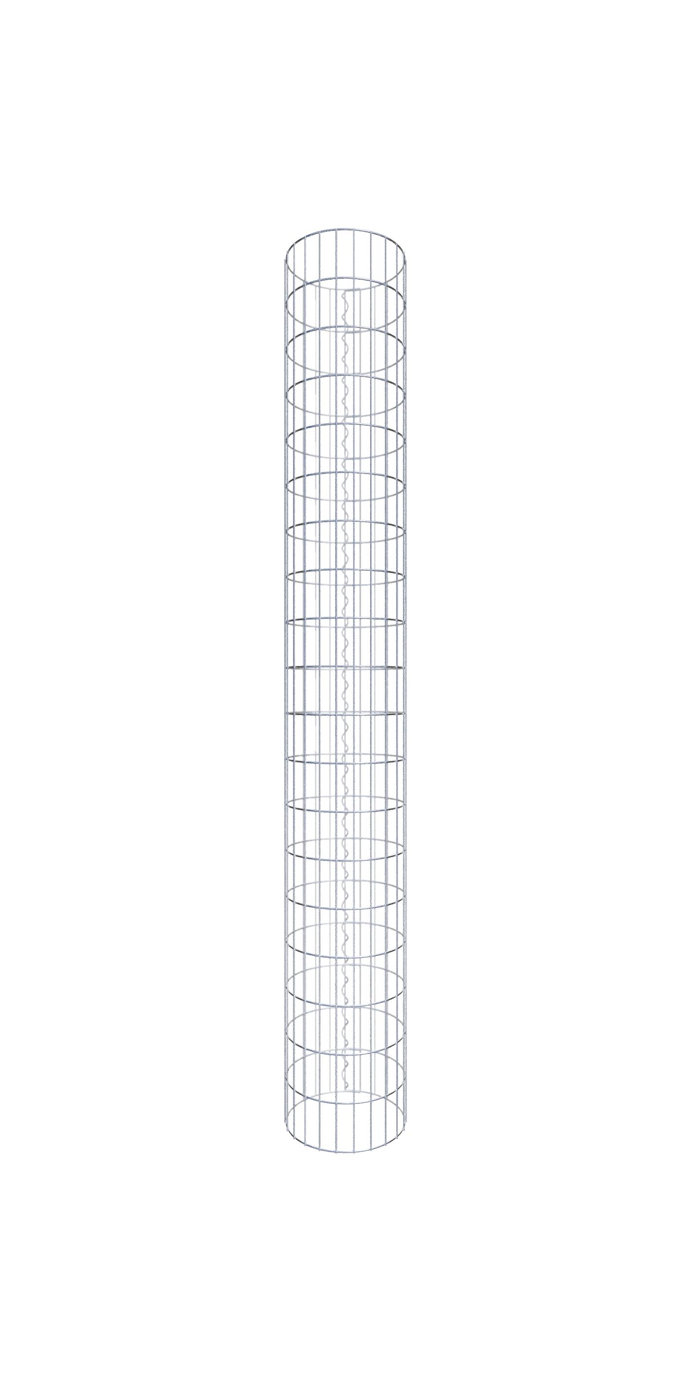 Kolumna gabionowa o średnicy 37 cm, okrągła MW 5 x 10 cm - Wysokość: 1,90 m