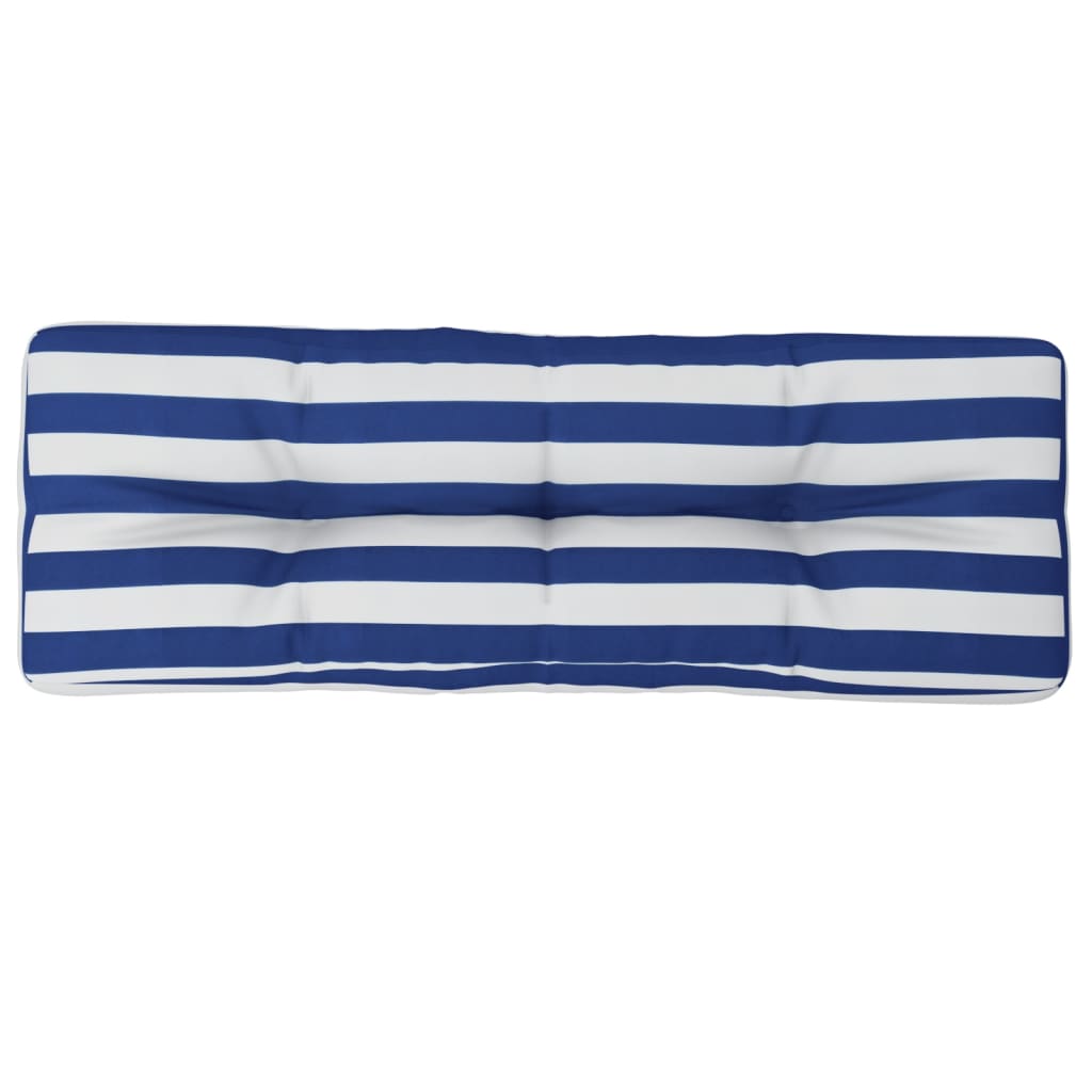 Coussin de palette rayures bleues et blanches tissu vidaXL - 4