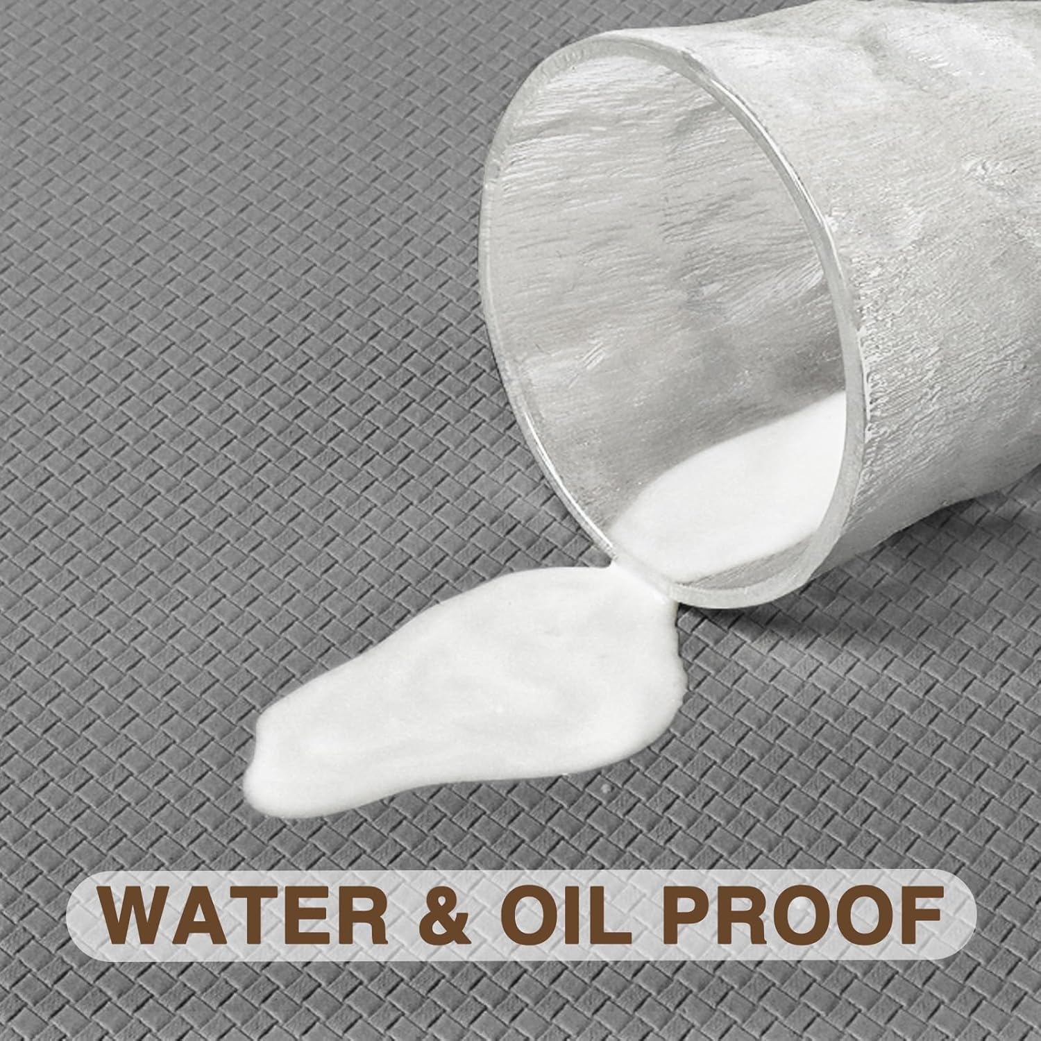 Tapete de cozinha antiderrapante e impermeável para cozinhas, salas de jantar, corredores, lavanderias, cinza - 45 cm x 150 cm - 3