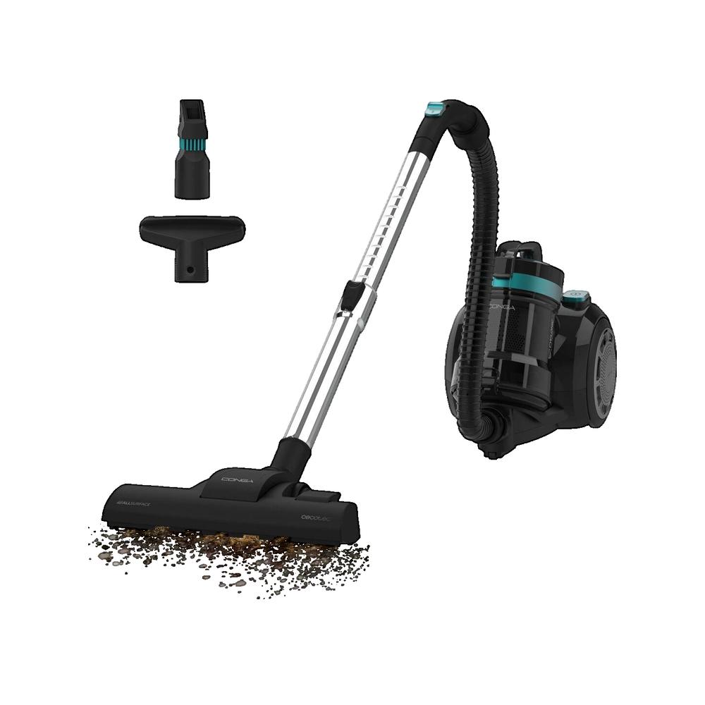 Cecotec Aspirador De Trineo Conga Rockstar Cyclonic Plus 800W Sin Bolsa 2L Negro/Azul , Leroy Merlin