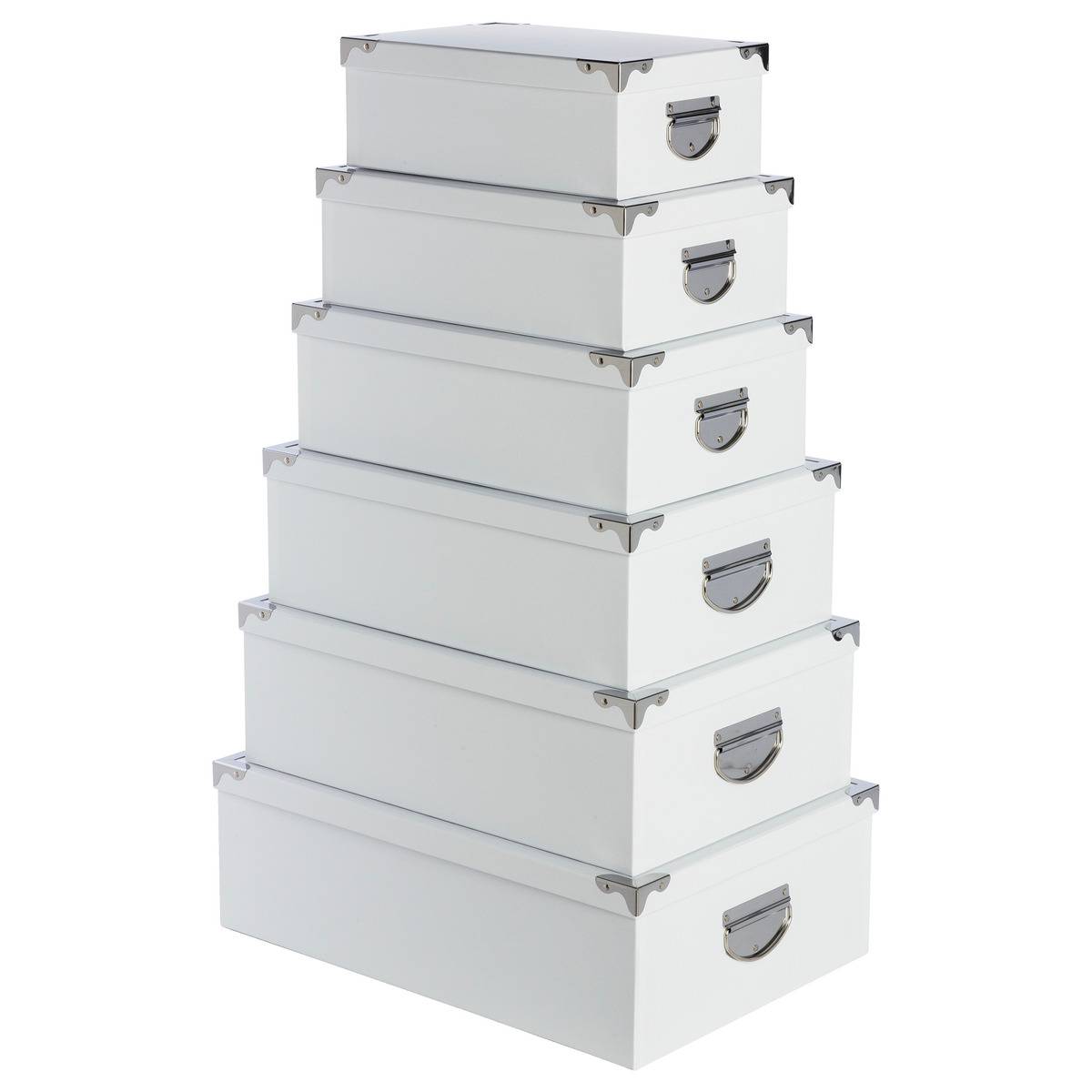 5Five Simply Smart 5Five, 6 Scatole Angolari In Metallo Bianco Blanco , Leroy Merlin