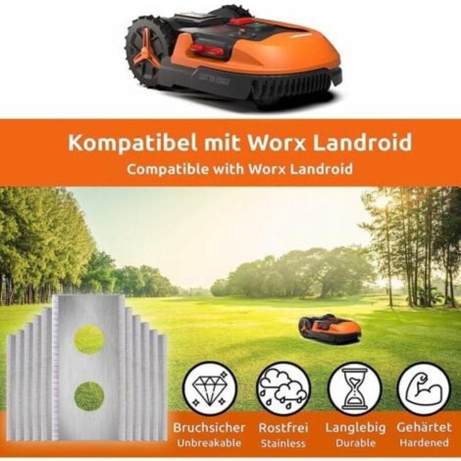 Lame Tondeuse Gazon EOPUOZS Lot De 30 Lames En Titane Pour Robot Tondeuse Worx Landroid, Lames De Rechange De Haute Qualité Avec Vis Incluses, Compatibles Avec Worx, LandXcape Et Einhell Lames Worx Lame Tondeuse Gazon EOPUOZS Lot De 30 Lames En Titane Pour Robot Tondeuse Worx Landroid, Lames De Rechange De Haute Qualité Avec Vis Incluses, Compatibles Avec Worx, LandXcape Et Einhell Lames Worx