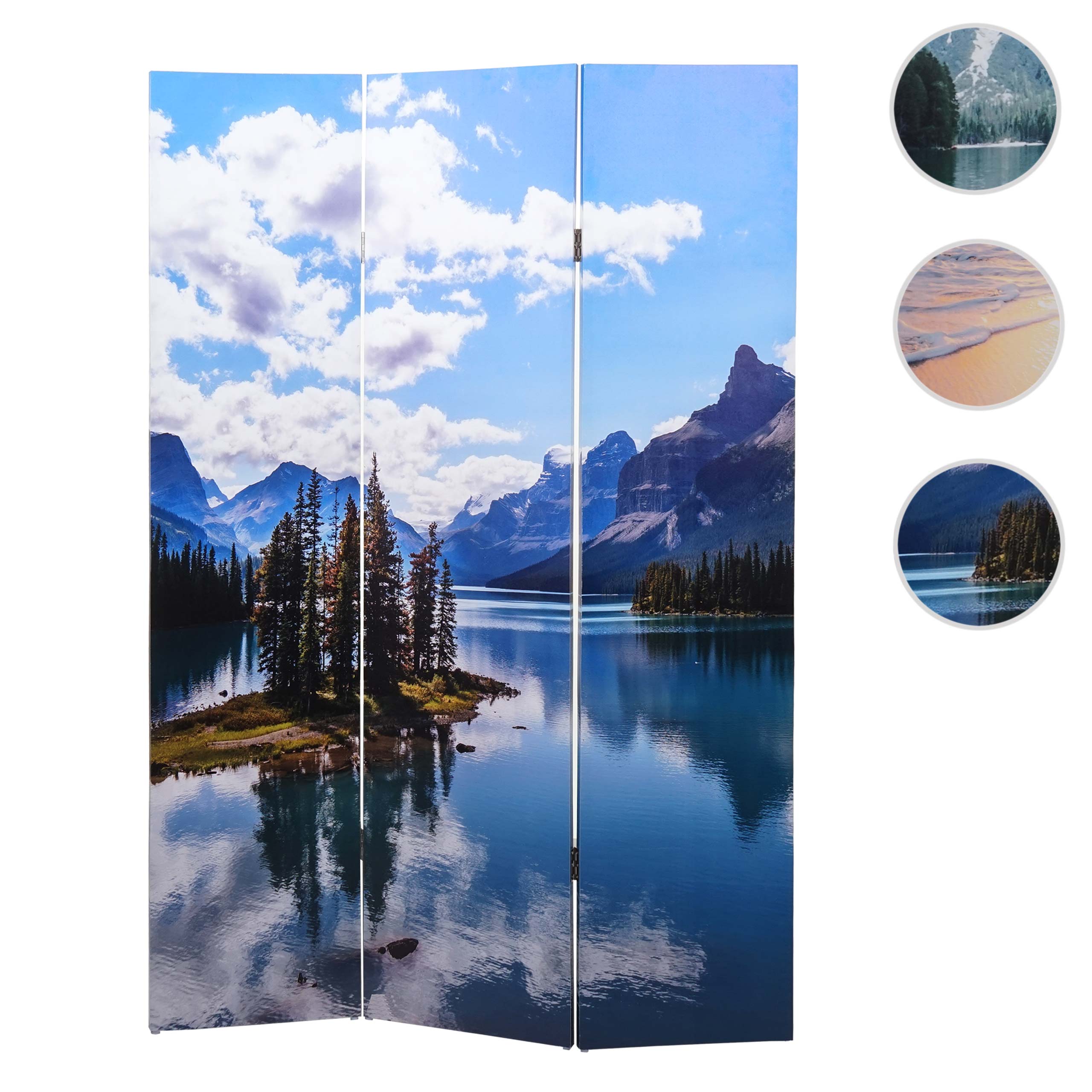 Paravento divisore doppia immagine HWC-A83 3 pannelli 121x180cm panorama - 8