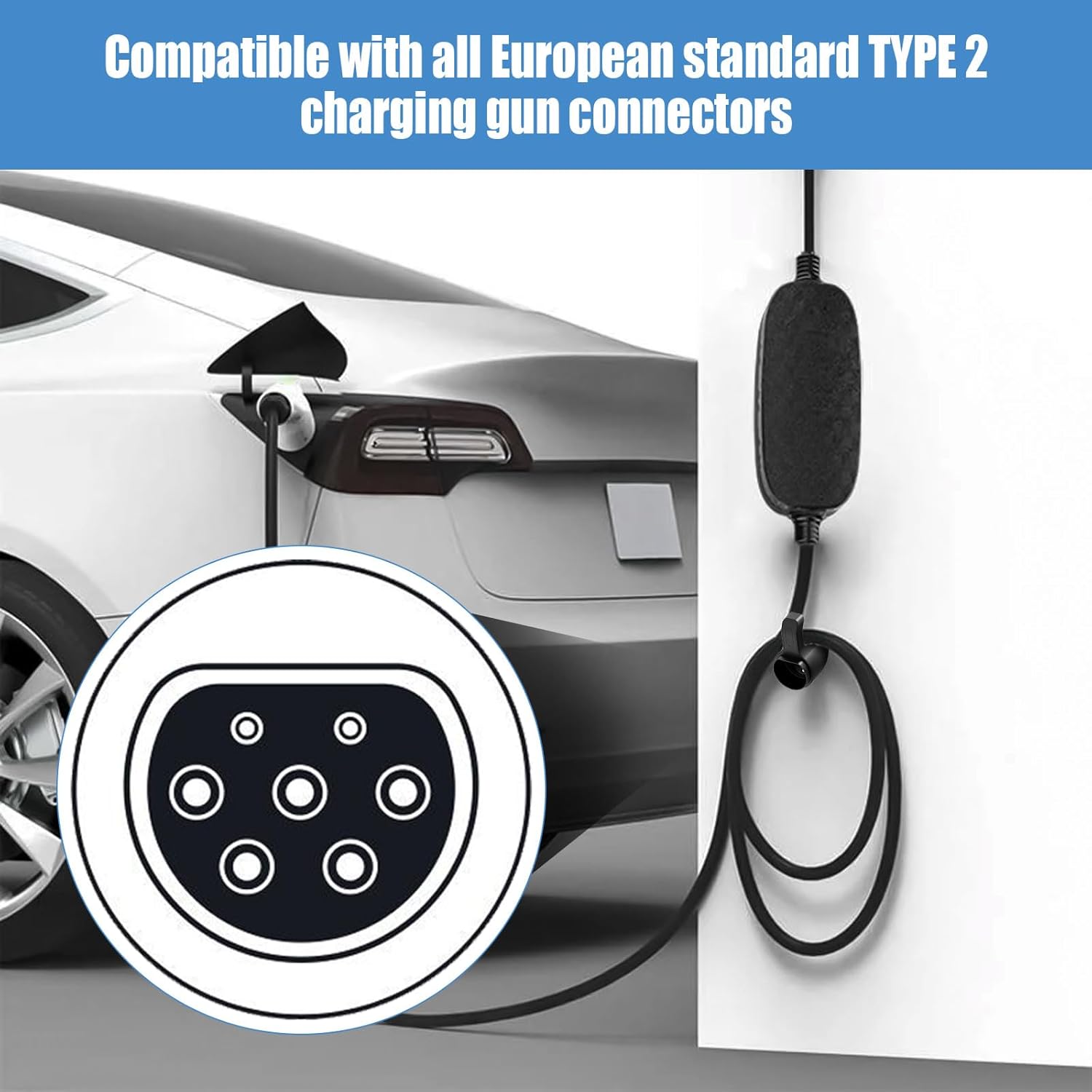Supporto Parete Per Cavo Di Ricarica Tipo 2 - Organizer Per Auto Elettriche, Impermeabile