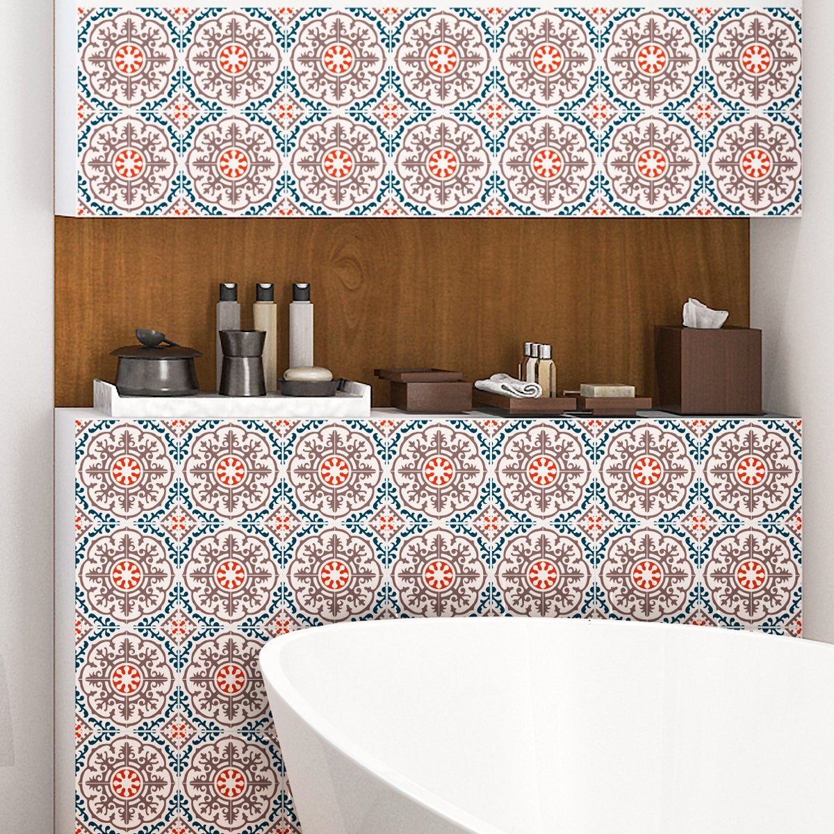 Sticker Mural Carrelage adhésif Cuisine Salle de Bain - 60 STICKERS ...