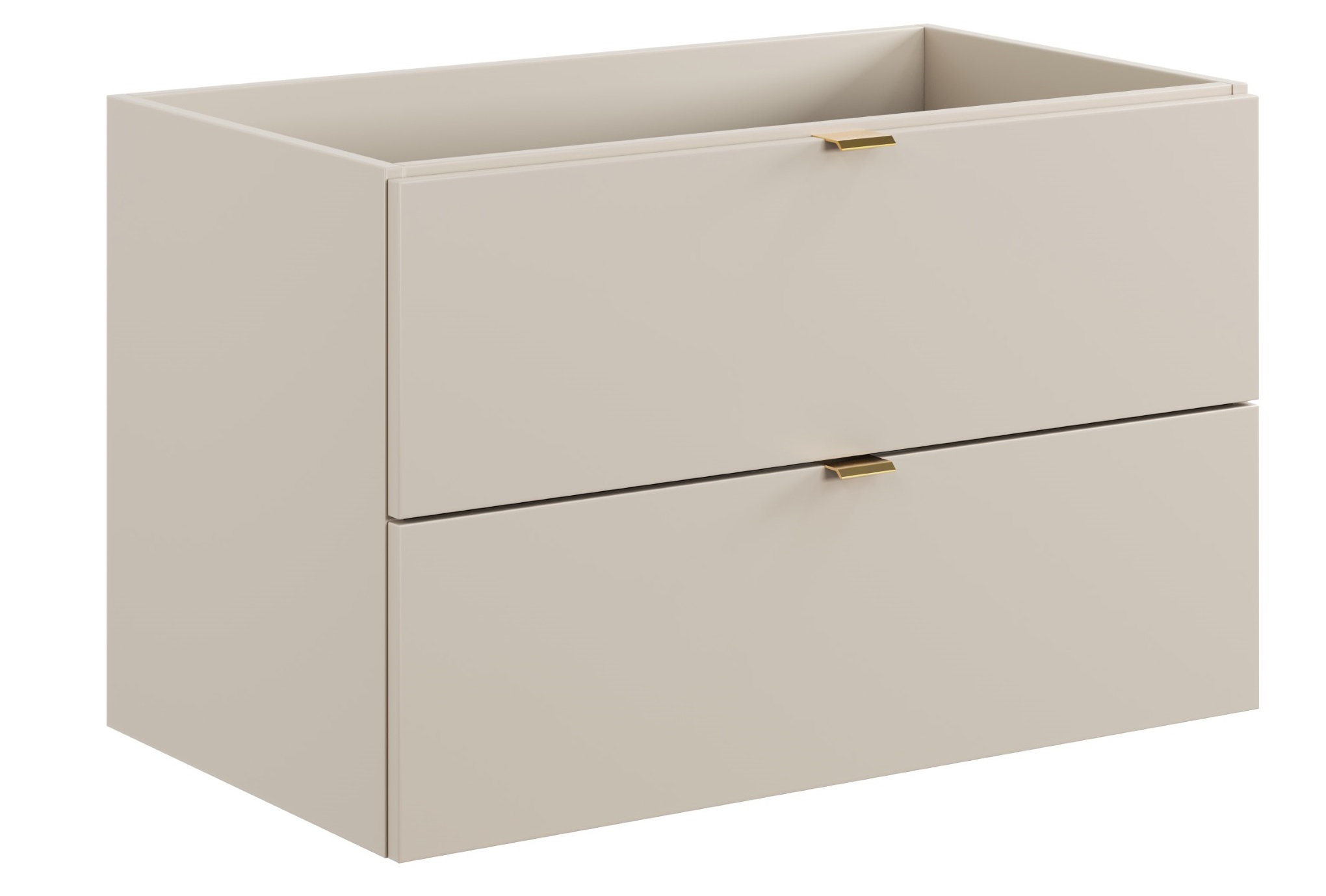 Kaszmirowa szafka łazienkowa pod umywalkę DALIA 80 cm wisząca 2 szuflady MDF