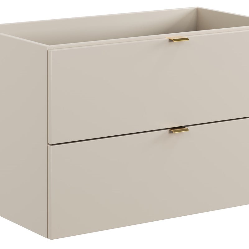 Kaszmirowa szafka łazienkowa pod umywalkę DALIA 80 cm wisząca 2 szuflady MDF