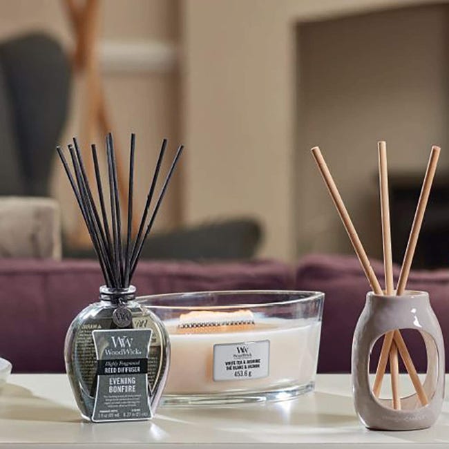 Candela WoodWick Profumata Fraser Fir - Stoppino Scoppiettante Come Un Camino - Durata Fino A 50 Ore - Foto 4