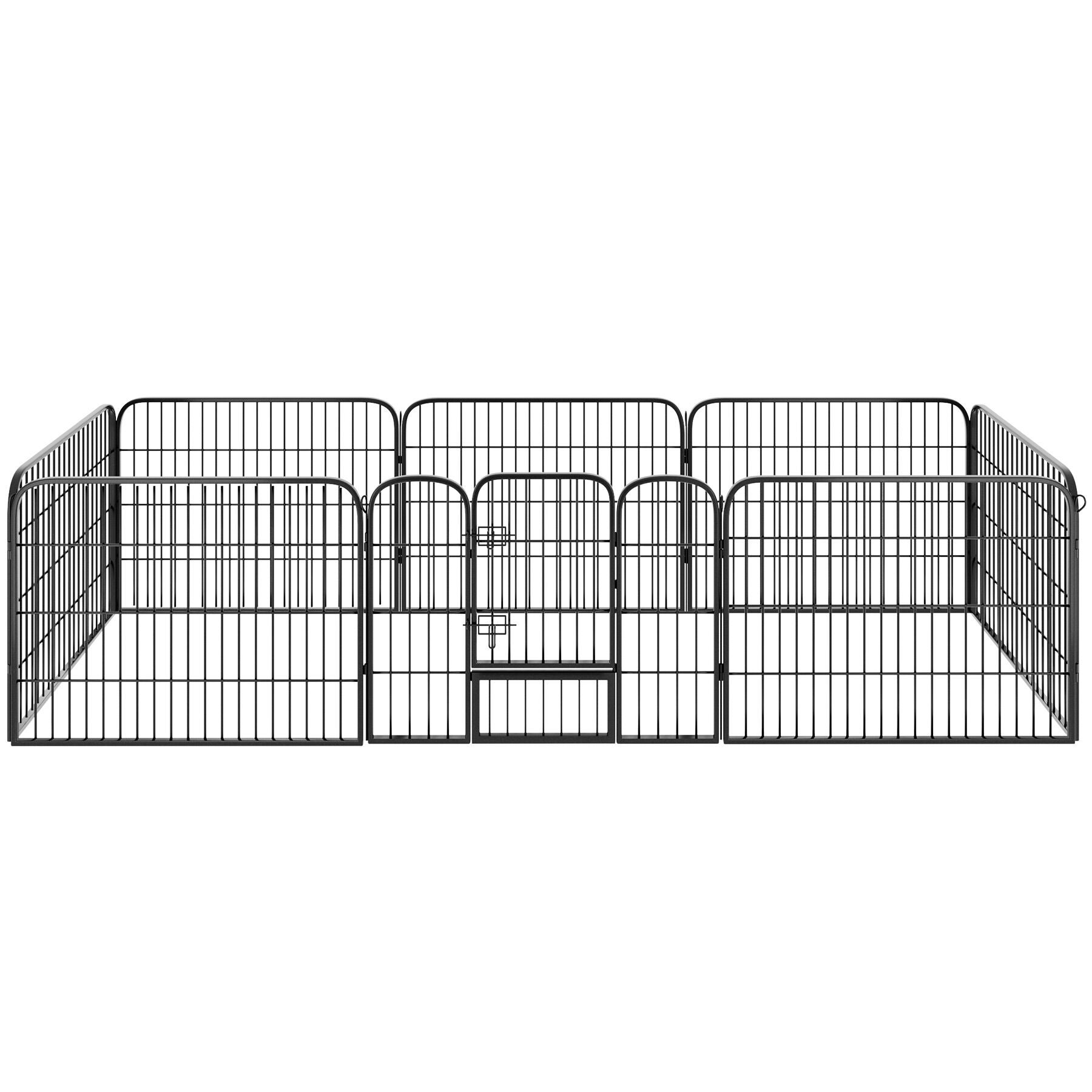 TECTAKE parque para cachorros 8 piezas, plegable - 8