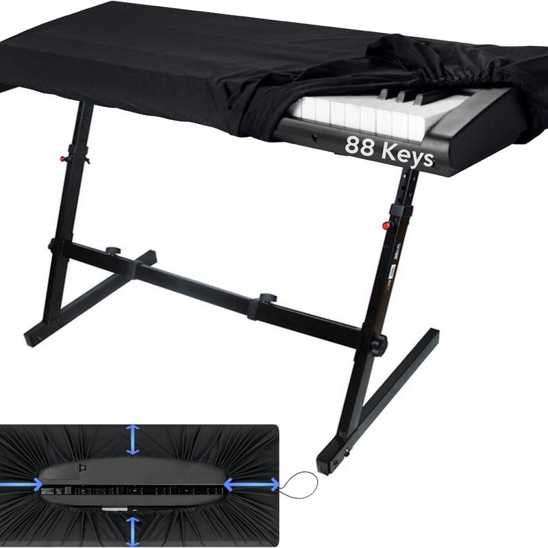 Osłona przeciwkurzowa do klawiatury fortepianowej, osłona do klawiatury fortepianowej 88-klawiszowej, chowana osłona przeciwkurzowa do klawiatury ele