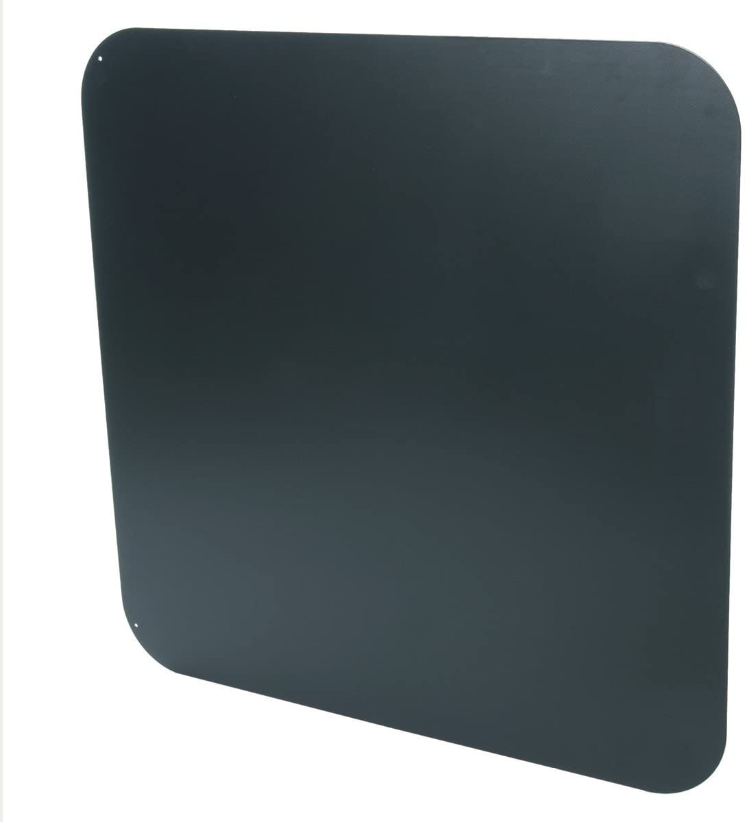 Plaque de protection de sol Acier Noire Demi ronde 84 x 84 cm Épaisseur 2 mm 10.7 kg pour Poêles - 3