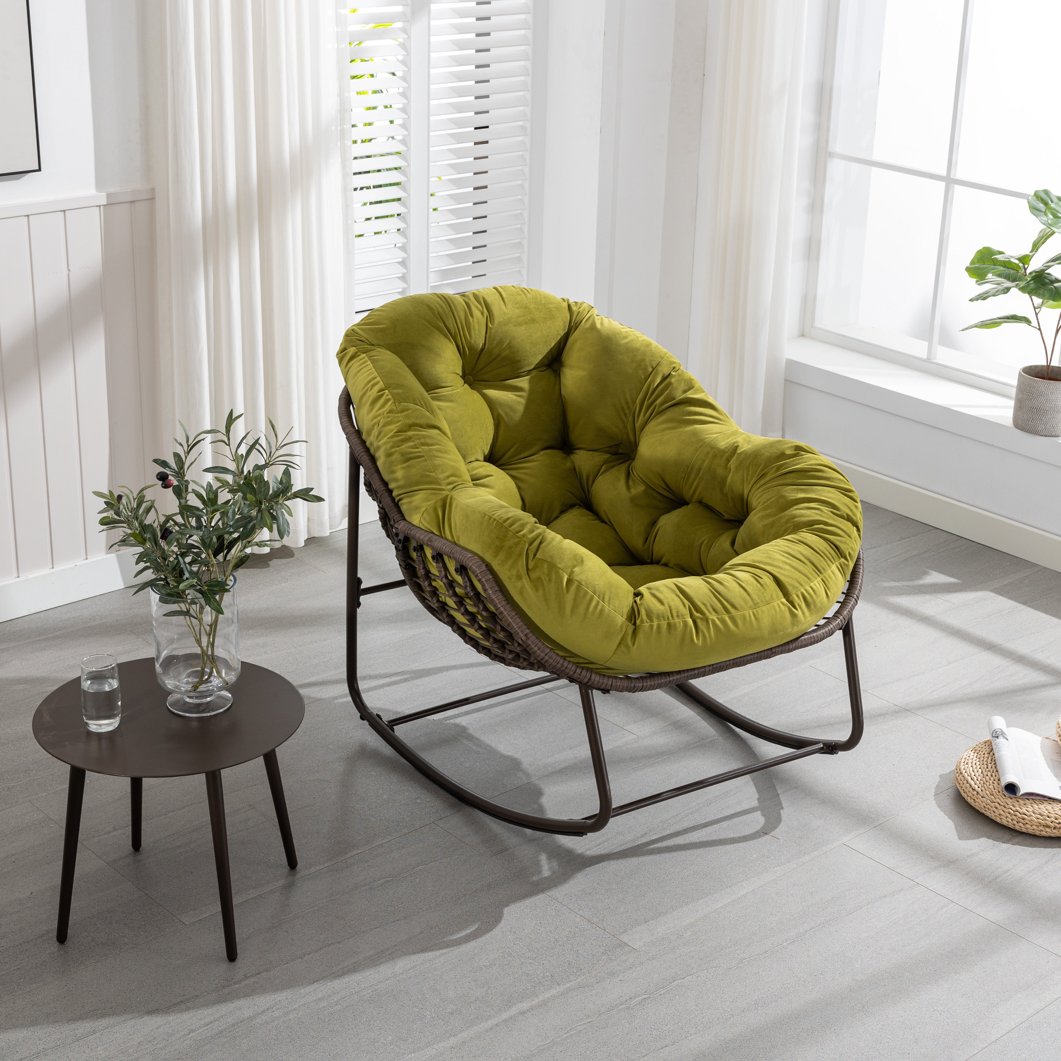 Amazon Sedia A Dondolo Di Vimini Sedia A Dondolo Per Esterni