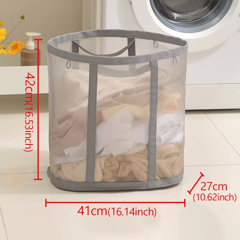 Cesto Biancheria Sporca in Bambu Tessuto Portabiancheria 2 Scomparti 53x35x71 cm | Leroy Merlin