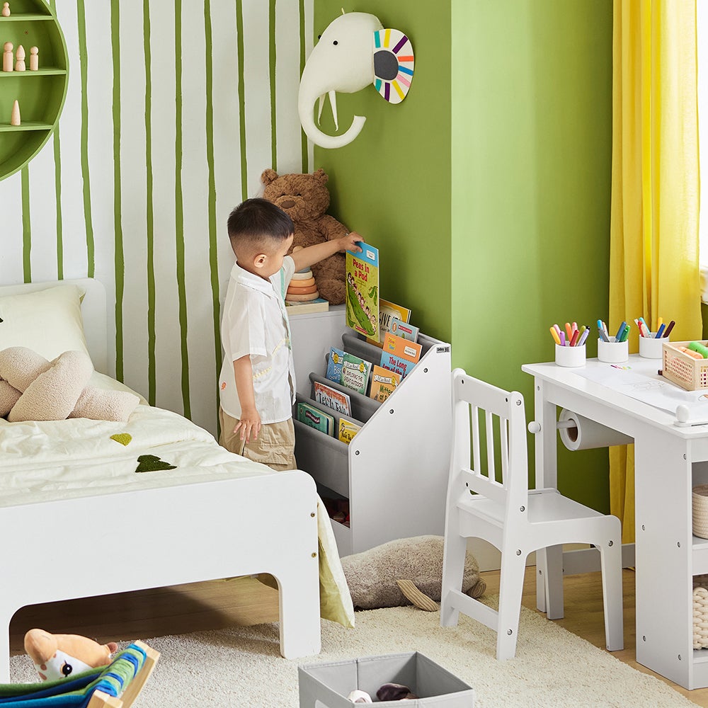 Bibliothèque pour Chambre enfant en Bois Blanc H. 61 x l. 80 x P. 30 cm - 7