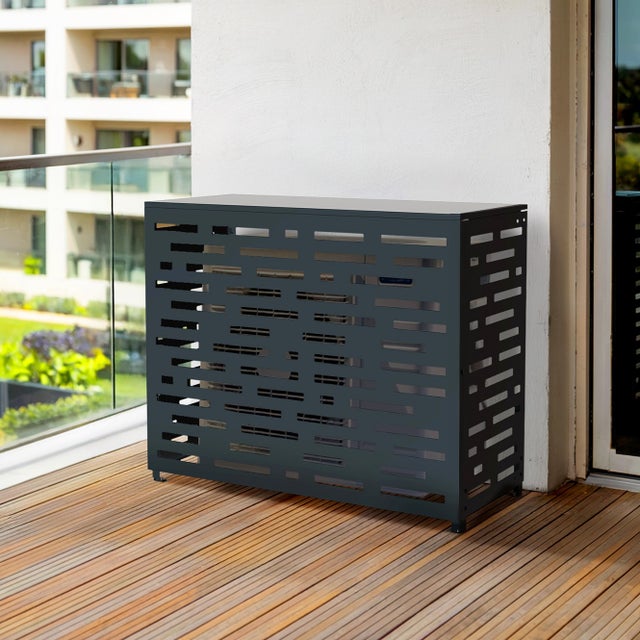 Cache Climatiseur Extérieur Aluminium Gris Anthracite Taille M 105x84x65 Arlberg