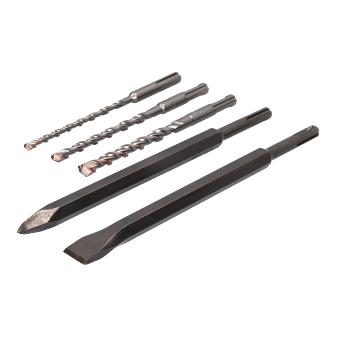 STIER Coffret 17 Pièces Forets + Burins SDS-Plus – Longs, Tête Sphérique, Pour Béton, Maçonnerie, Perçage, Burinage Et Démolition