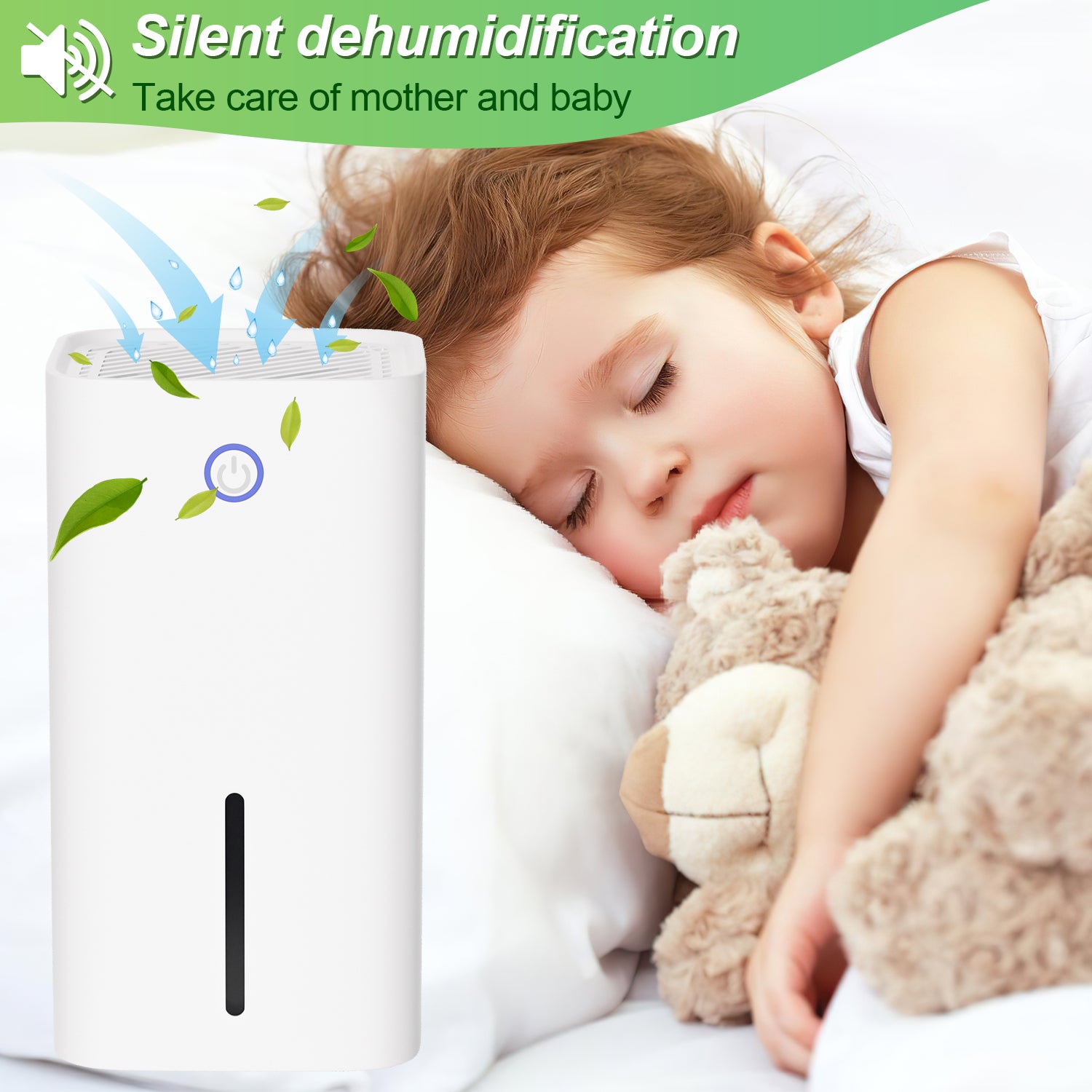 Deshumidificador Eléctrico Depósito de Agua 850ml, Deshumidificador de Aire Silencioso - 4