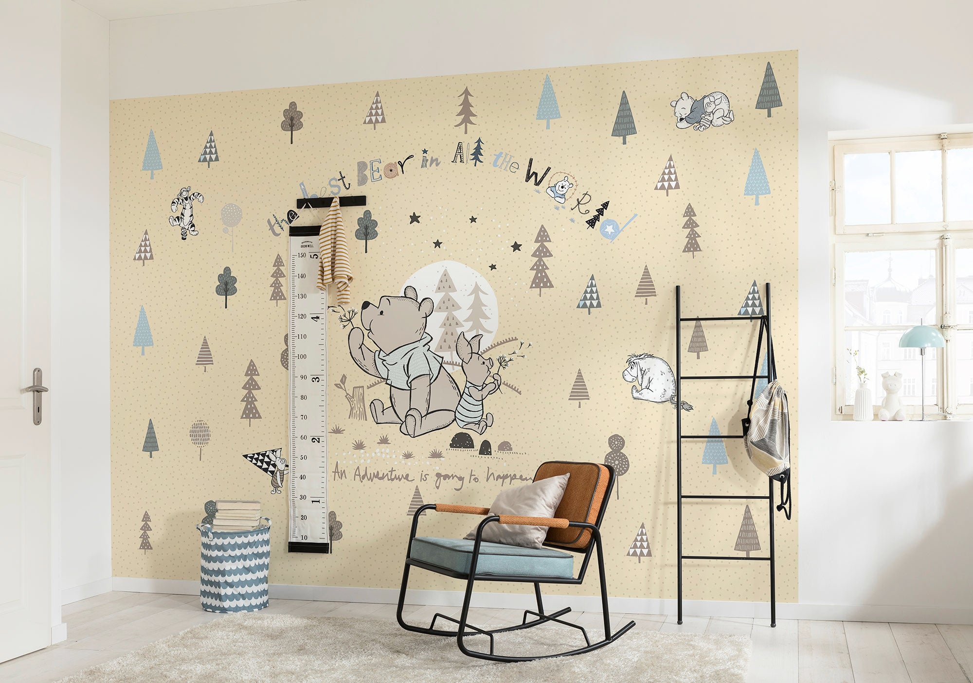 Papel pintado no tejido panorámico de komar - disney winnie the pooh best bear - talla: 400 x 260 cm