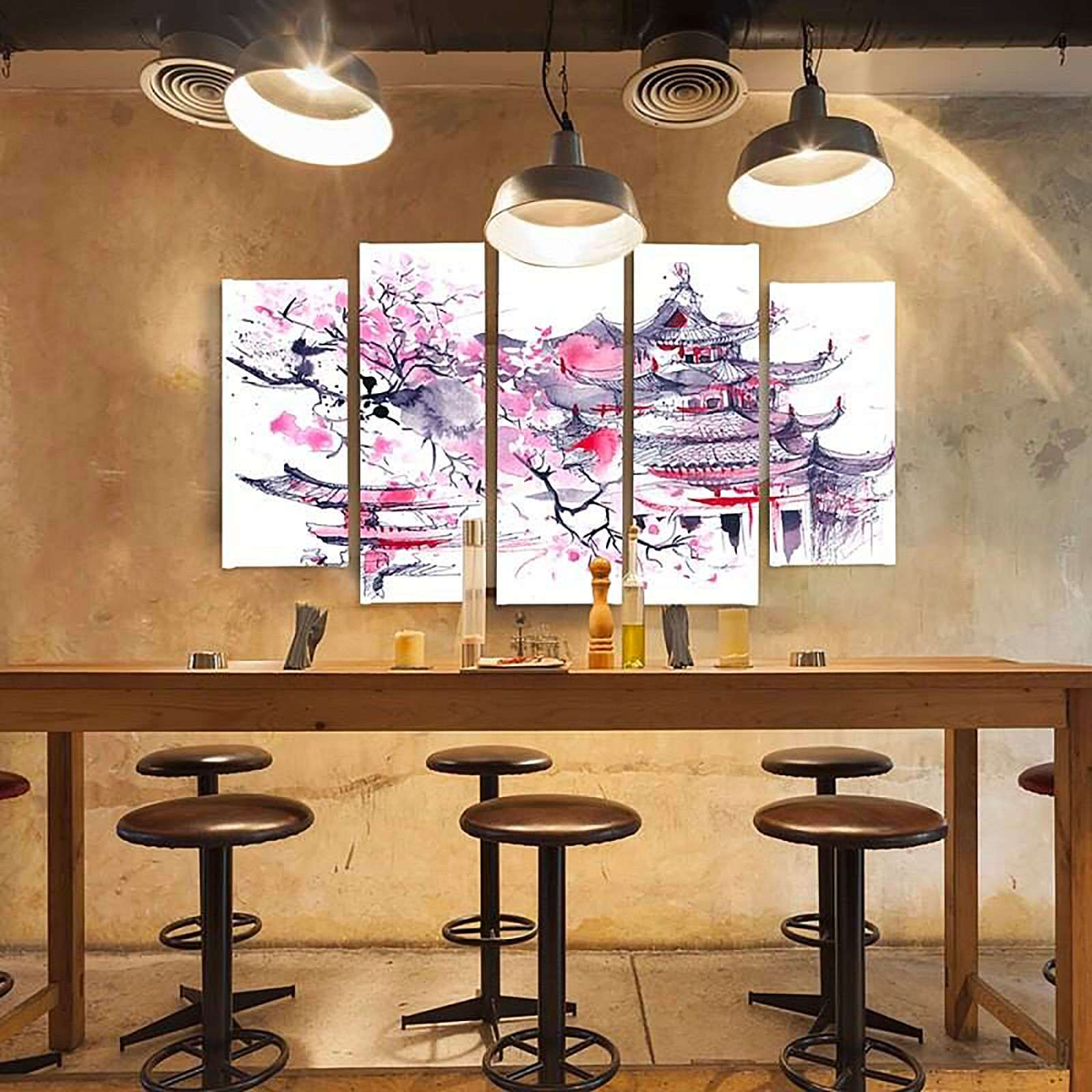 Tableau paysage japonais - 300 x 140 cm - 4