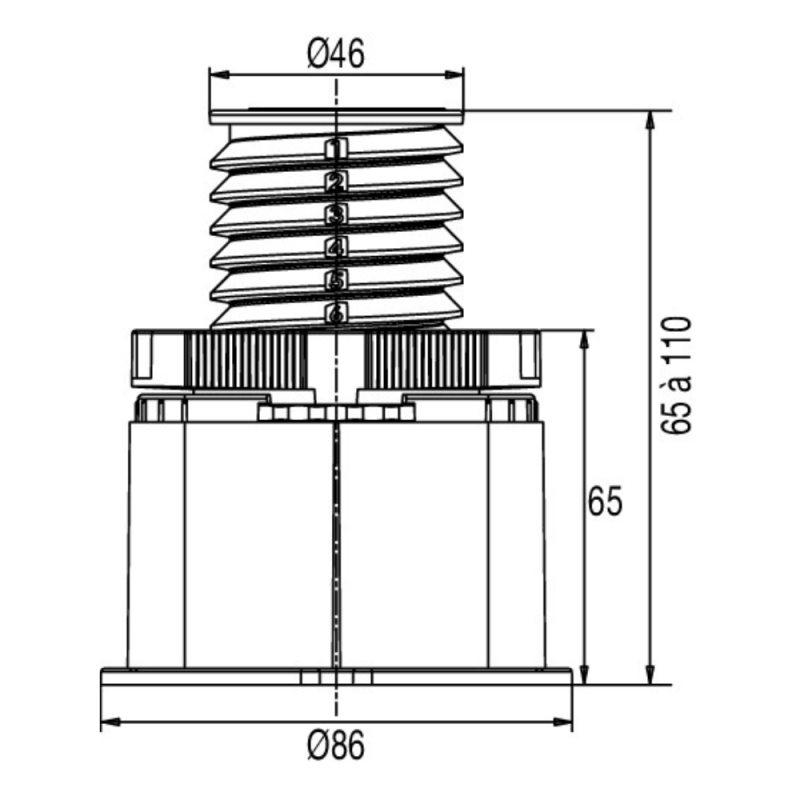 Kit de réhausse 9 pieds JACOB DELAFON compatible receveurs Ipso et Gaspard - 2