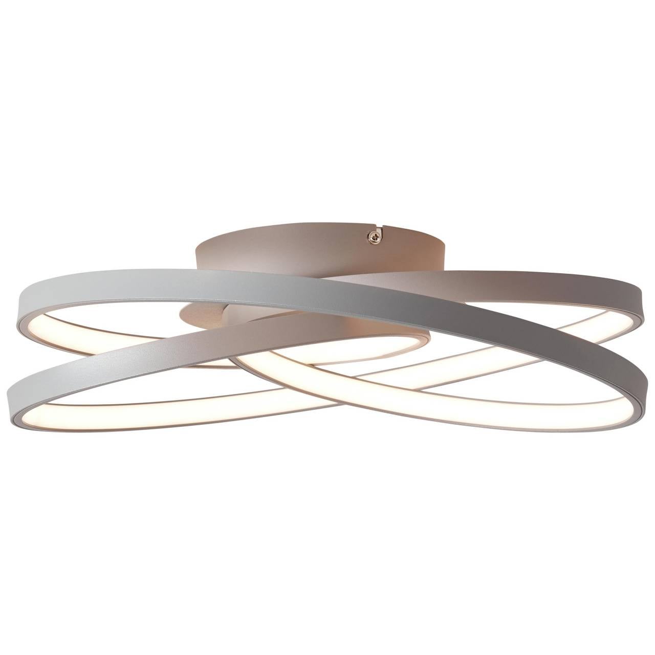 Lampa BRILLIANT, lampa sufitowa Zelia LED 51x51cm 4 płomienie anodowany nikiel, 1x zintegrowana dioda LED, zintegrowana dioda LED 40W, (4270lm, 3000K)