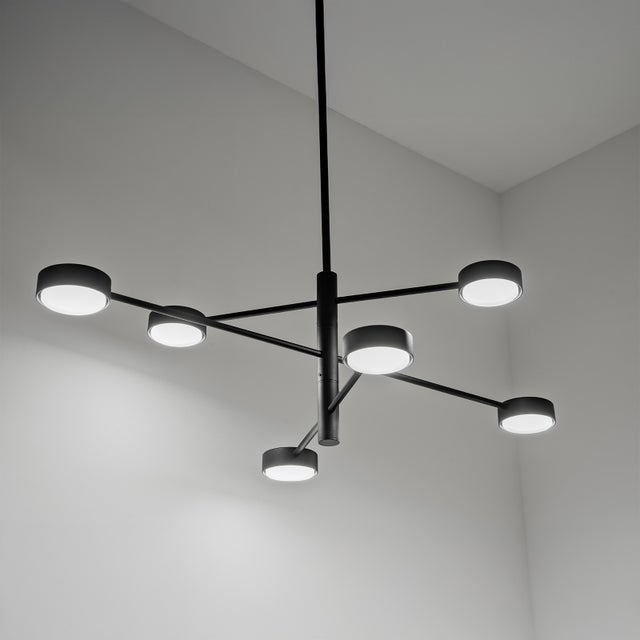 Lampa Sufitowa Lumiled Wisząca LED 6x GX53 Ścienna Czarna 1 szt.