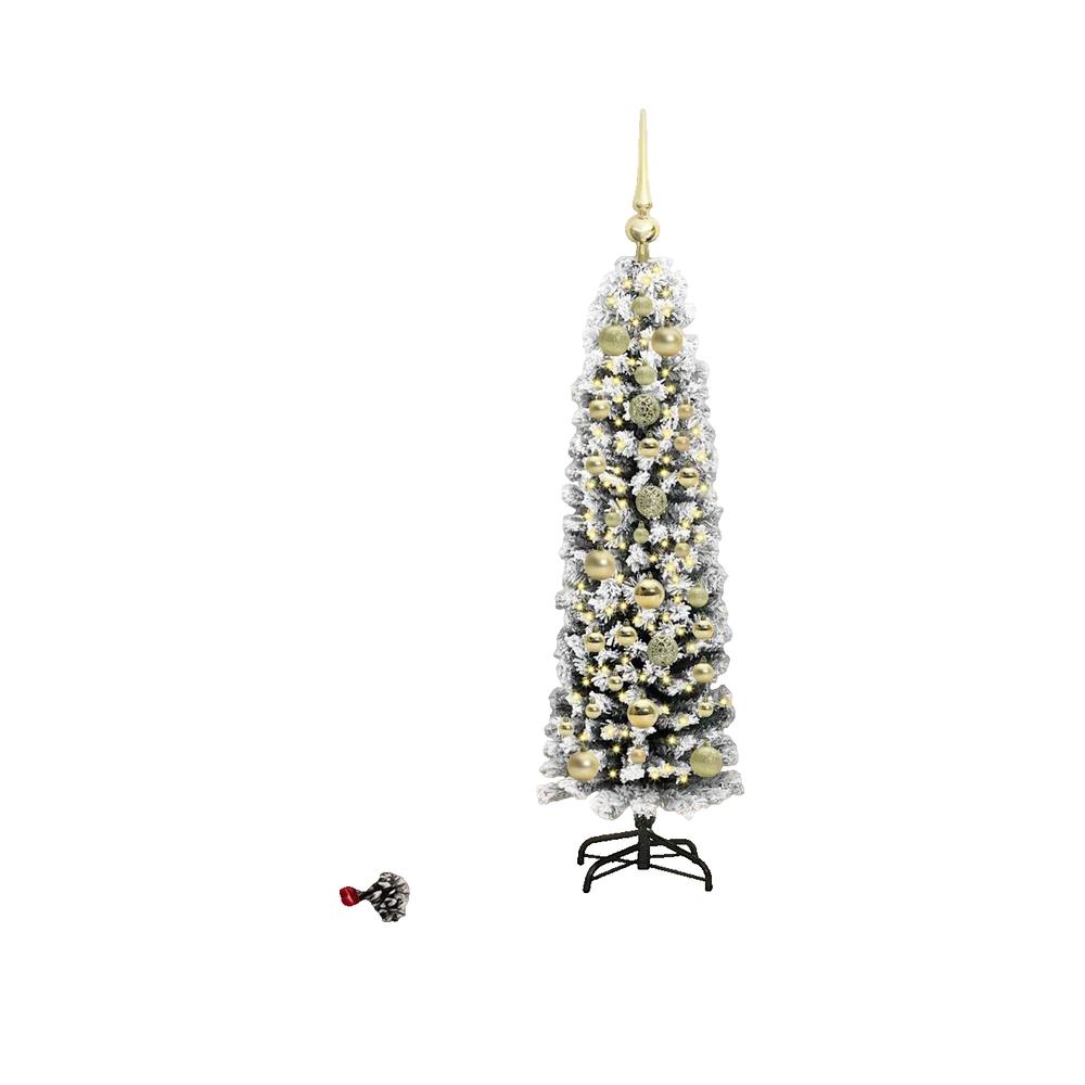 Sztuczna choinka vidaXL Nowoczesna Zielona LED 150 cm