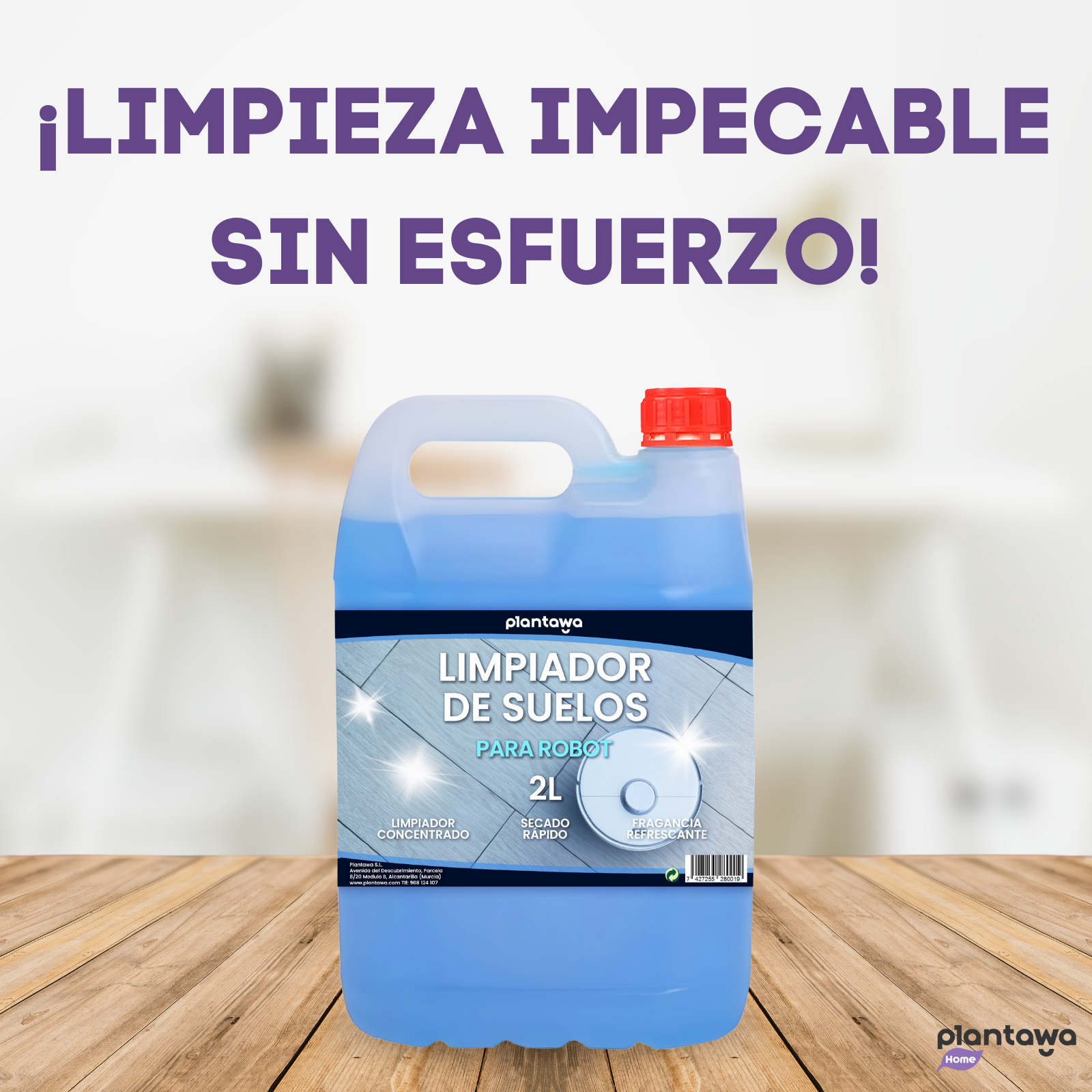 PLANTAWA Nettoyant pour Sols pour Robots Laveurs 2L | Nettoyant pour Sols de Haute Qualité pour Robot, Sans Rinçage | Séchage Rapide - 7