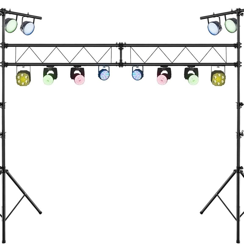 Aktywny statyw świetlny dla DJ o długości 350 cm, regulacja wysokości 180-360 cm, z metalu,obciążenie do 100 kg, na koncerty, teatry i imprezy