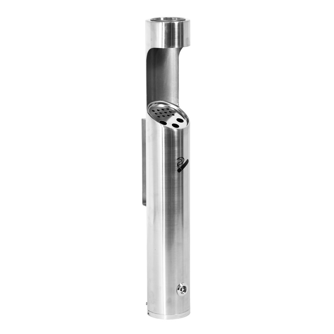 Danieli store | cenicero de pared para exterior en acero | cenicero de pared con llave de seguridad | 3 l