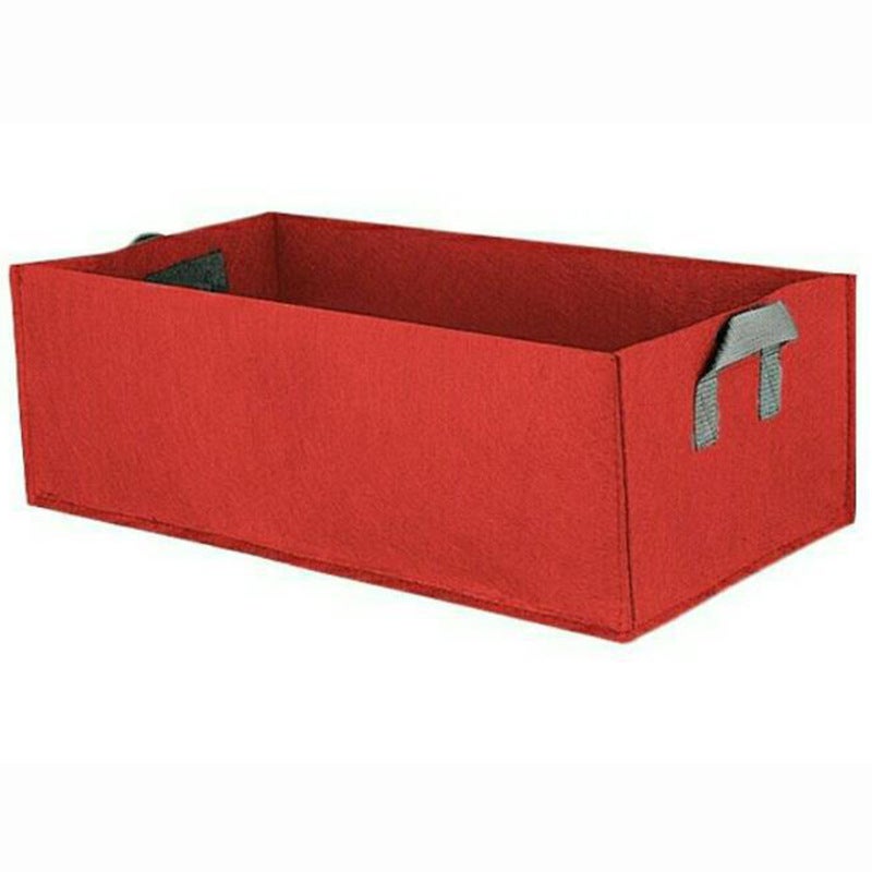 (60*30*20cm Czerwony) 1 opakowanie prostokątnych toreb do sadzenia z uchwytami, podwyższone kwadratowe pojemniki do sadzenia, kwadratowe torby do sad