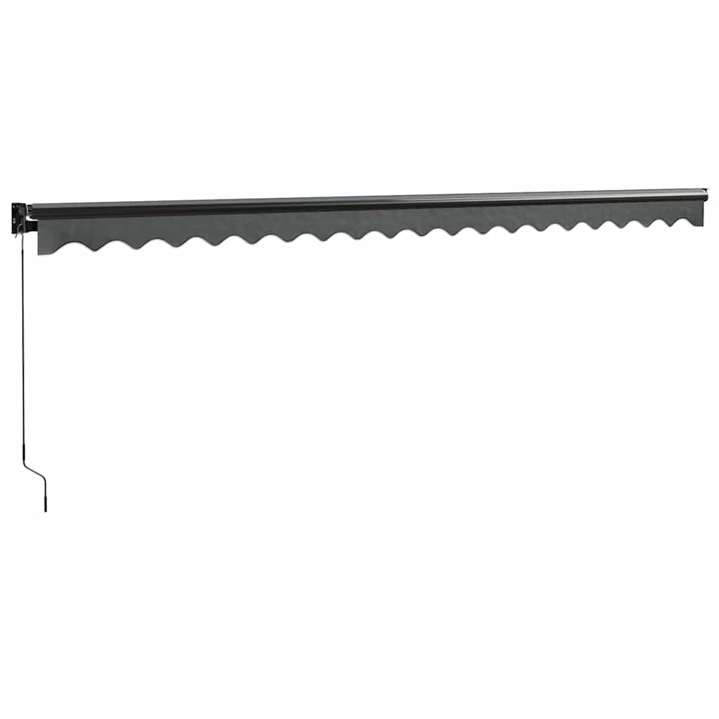 Auvent rétractable anthracite 5x3 m tissu et aluminium vidaXL - 6