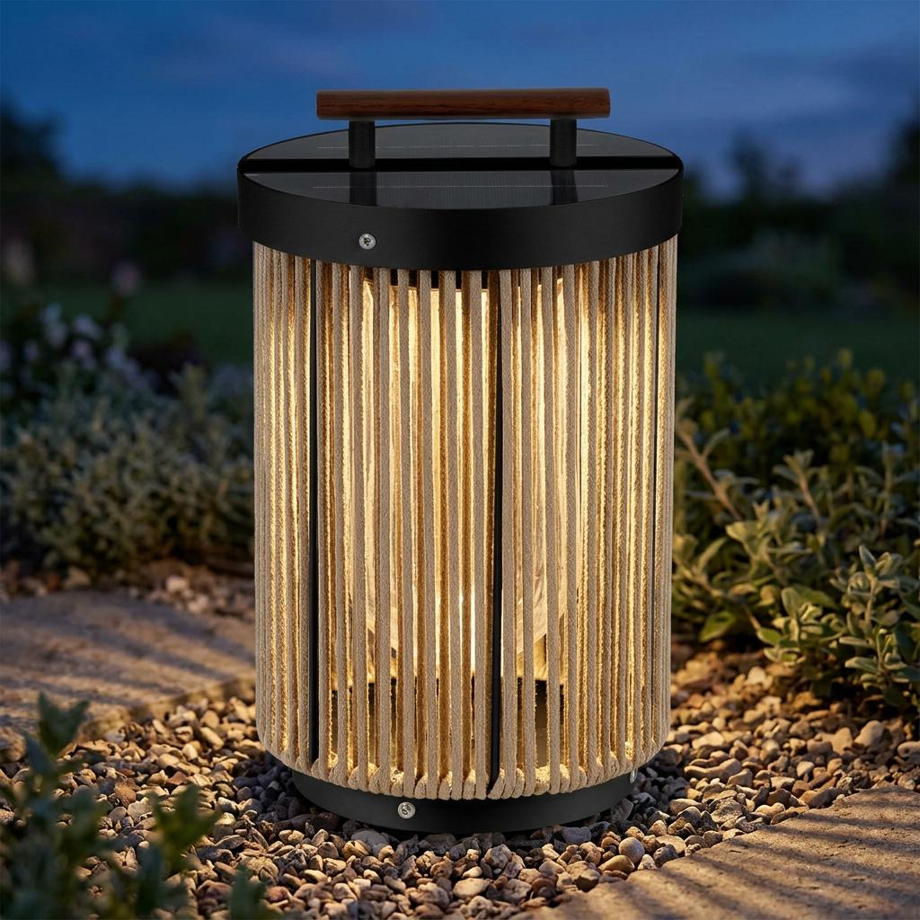 Lampă Solară LED V-Tac 2.4W 3000K IP65 pentru Exterior, Negru/Maro, Baterie 2600 mAh