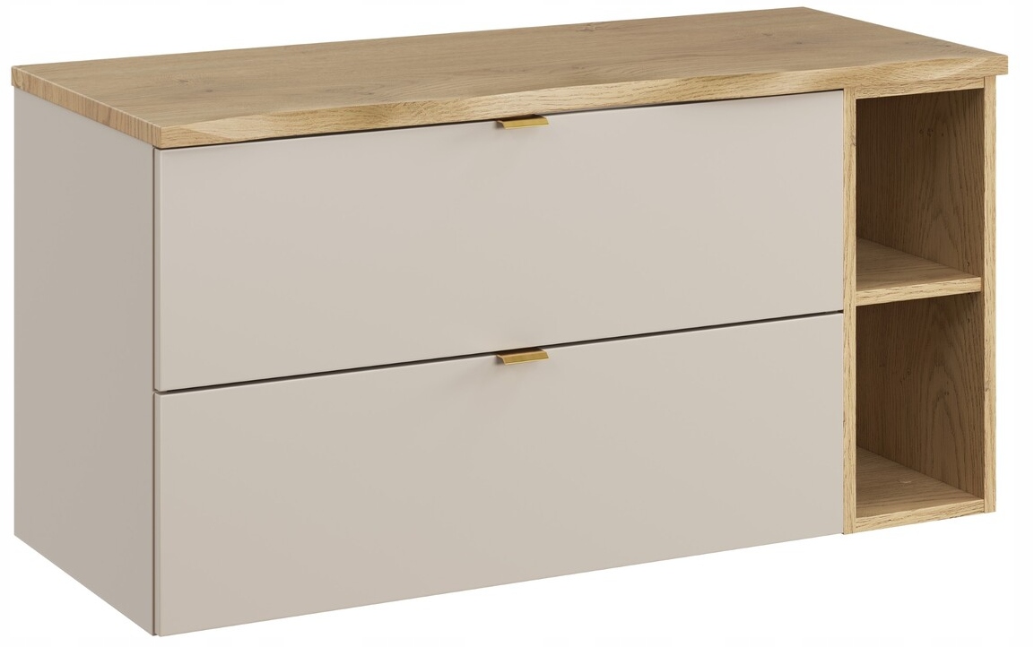 Szafka łazienkowa Dalia 100 cm kaszmir z blatem dab Cremona