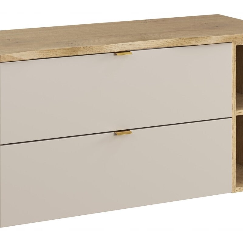 Szafka łazienkowa Dalia 100 cm kaszmir z blatem dab Cremona