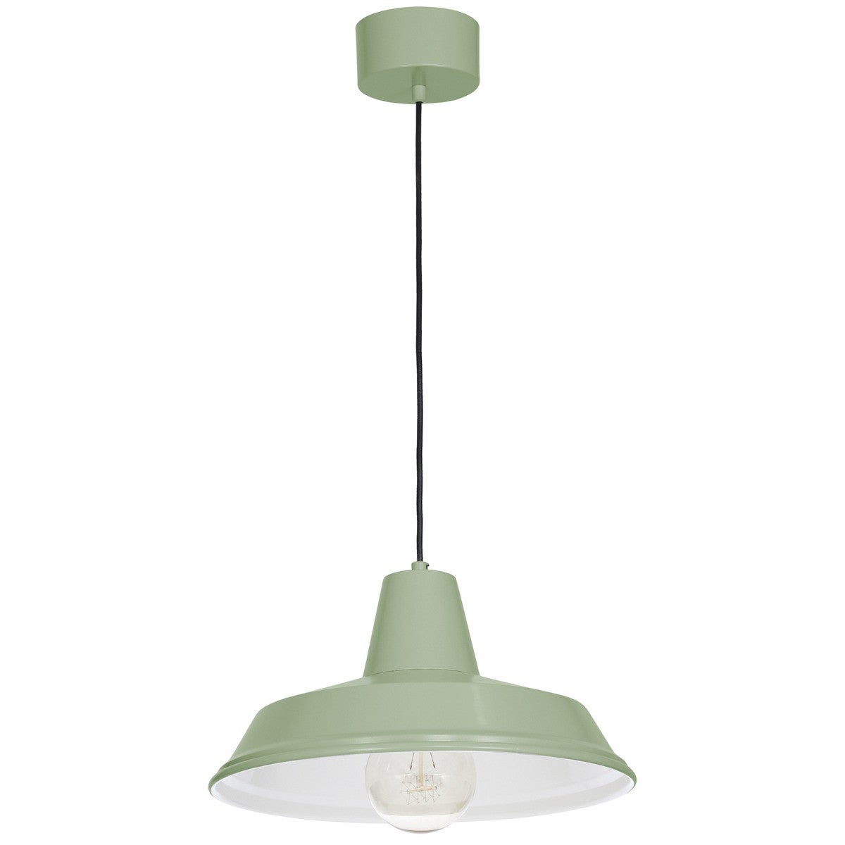 Lampa wisząca Class zielony matowa-biała 1xE27x15W wym: 120 x 36 x 36 cm metal Luminex