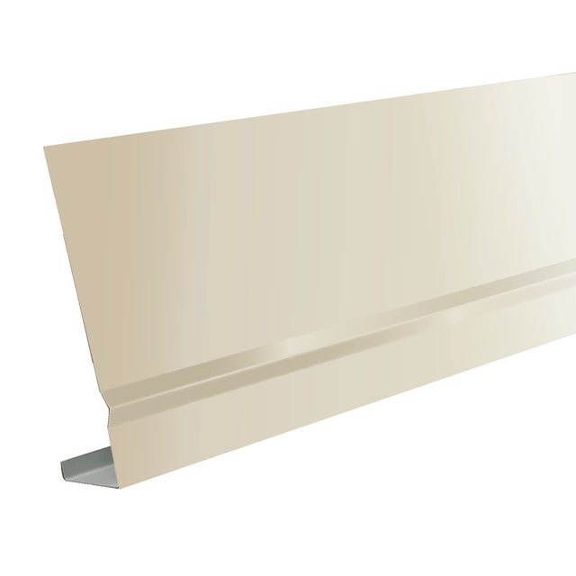 Habillage de bandeau de rive ton pierre en aluminium pointe de diamant L.3 m, hauteur 220mm, ALUHOME