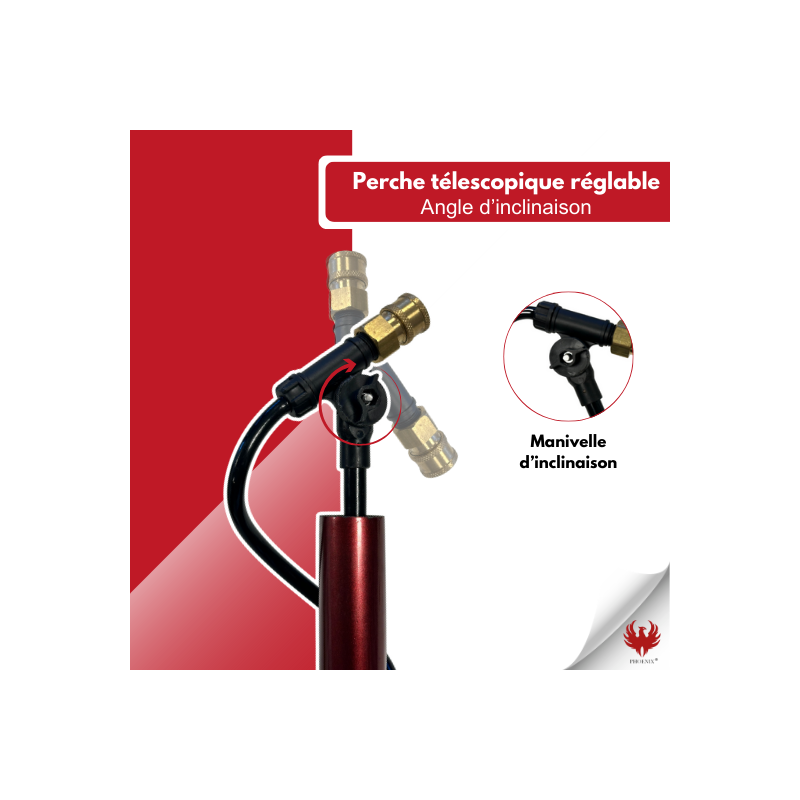 Perche EVO PHOENIX télescopique 5.4M pour PRO - DORSAL et GLADIATOR SPRAYER - 5