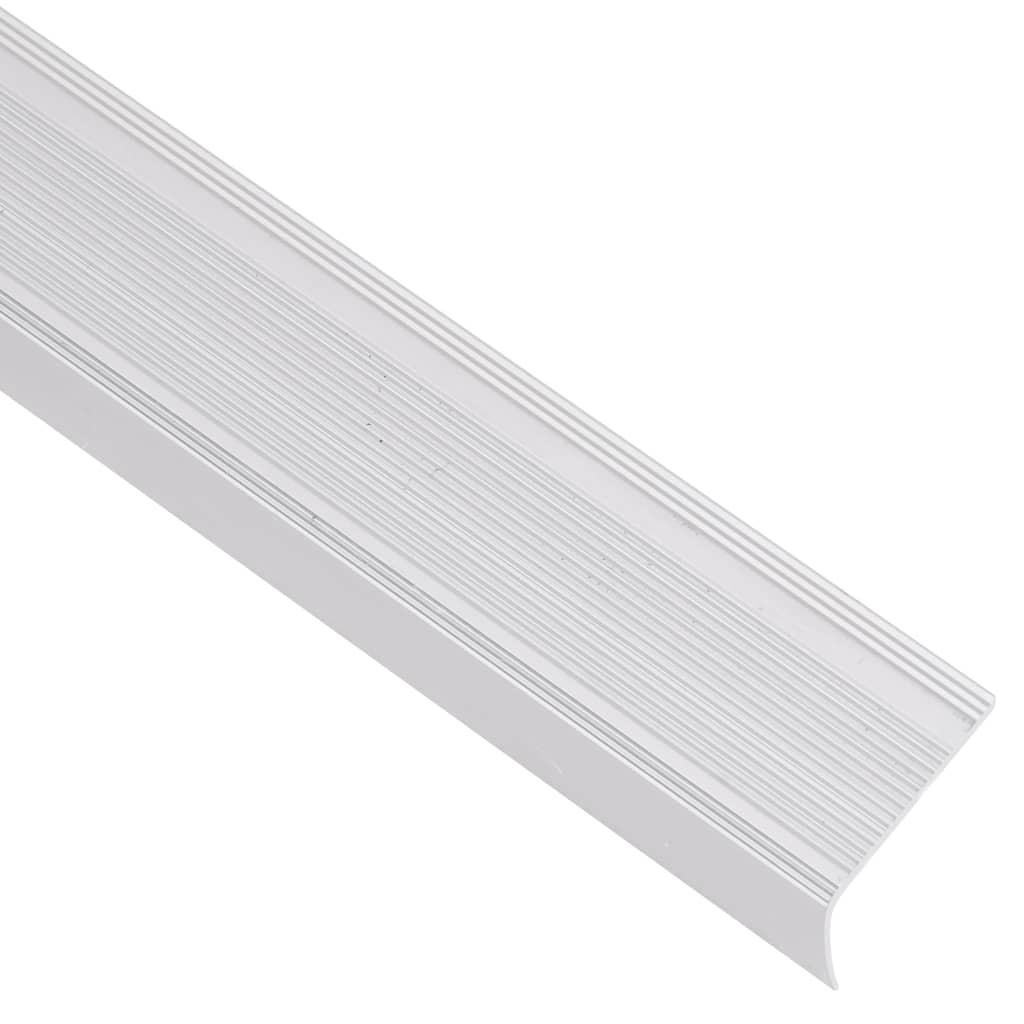 Nez de marche forme en L 5 pcs aluminium 100 cm argenté vidaXL - 6