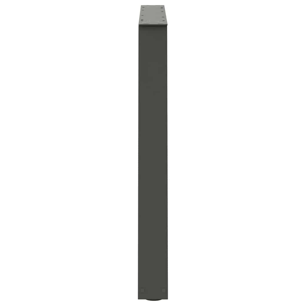 Maison Exclusive - Pieds de table à manger en forme de V, 2 pièces, anthracite, 90 x (72-73,3) cm, acier - 6