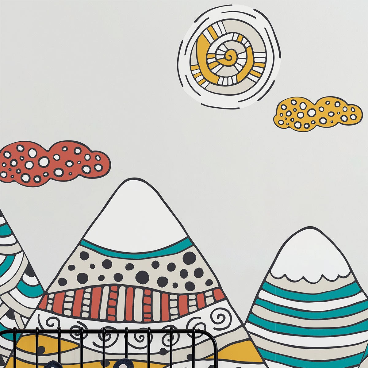 Adesivo bambino di montagna scandinavo frederika - Sticker adesivo - adesivi murali - 100x150cm - 5