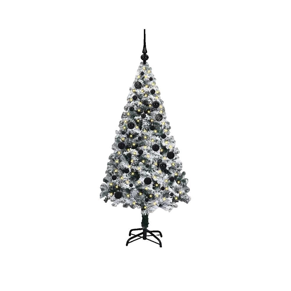Sztuczna choinka vidaxl nowoczesna zielona z 150 lampkami LED i wysokość 150 cm